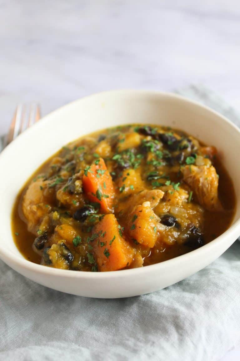 Chicken and Butternut Squash Stew with Black Beans