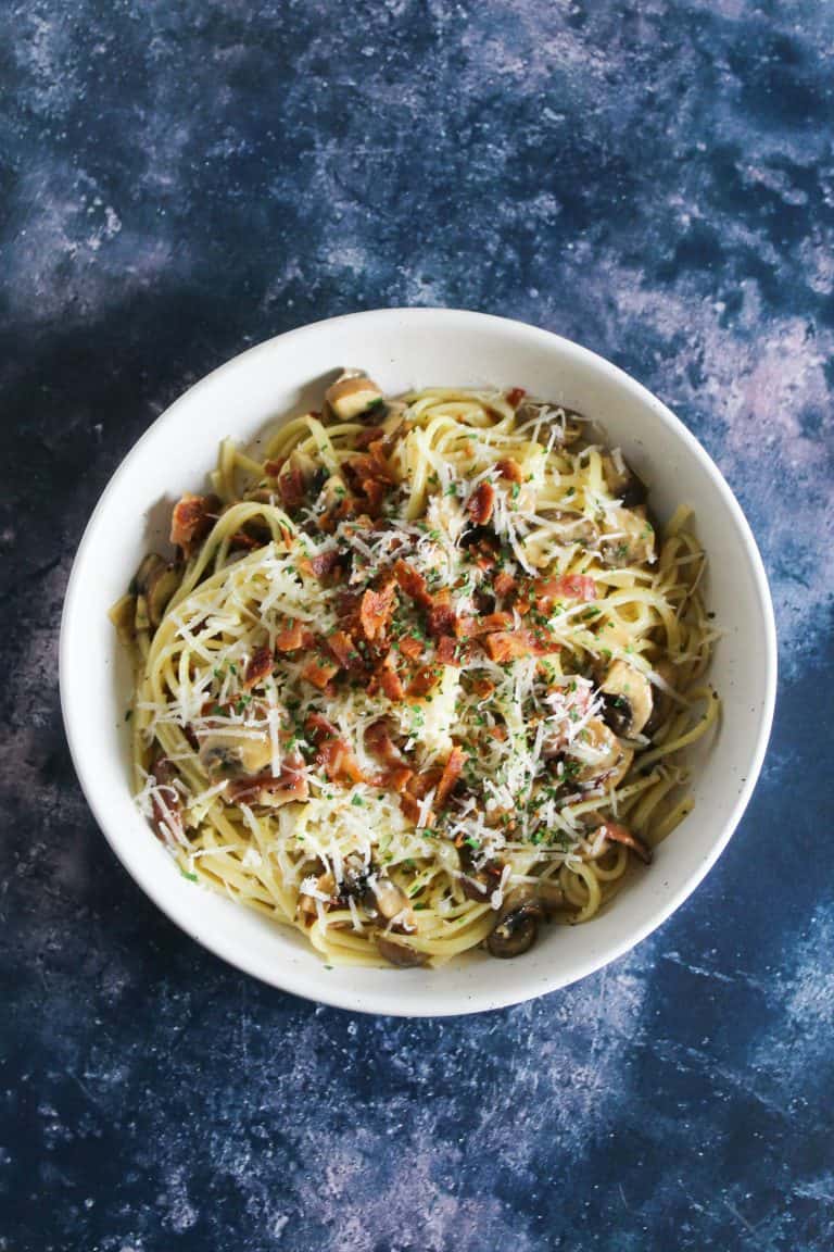 Bacon and Mushroom Carbonara