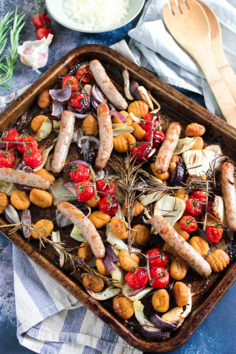 Gnocchi Tray Bake with Sausage and Fennel