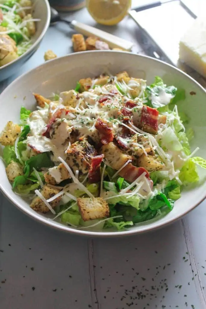 Chicken Caesar Salad with Easy Homemade Dressing 