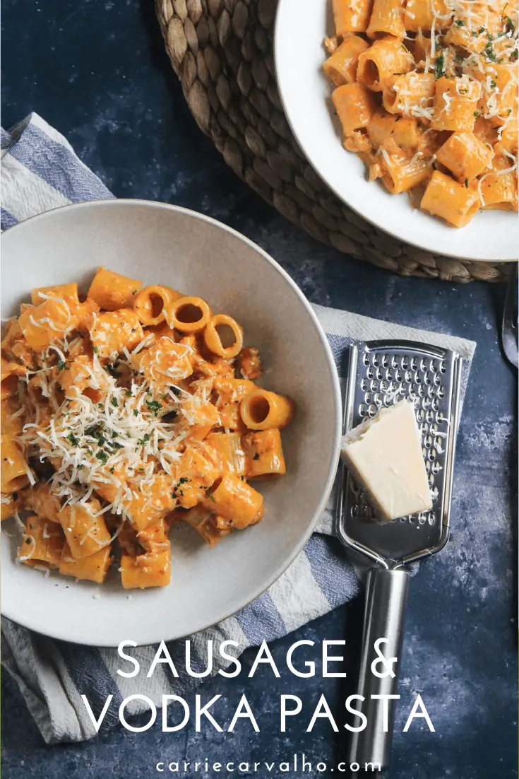Vodka Pasta with Sausage - Perfect Date Night Dish
