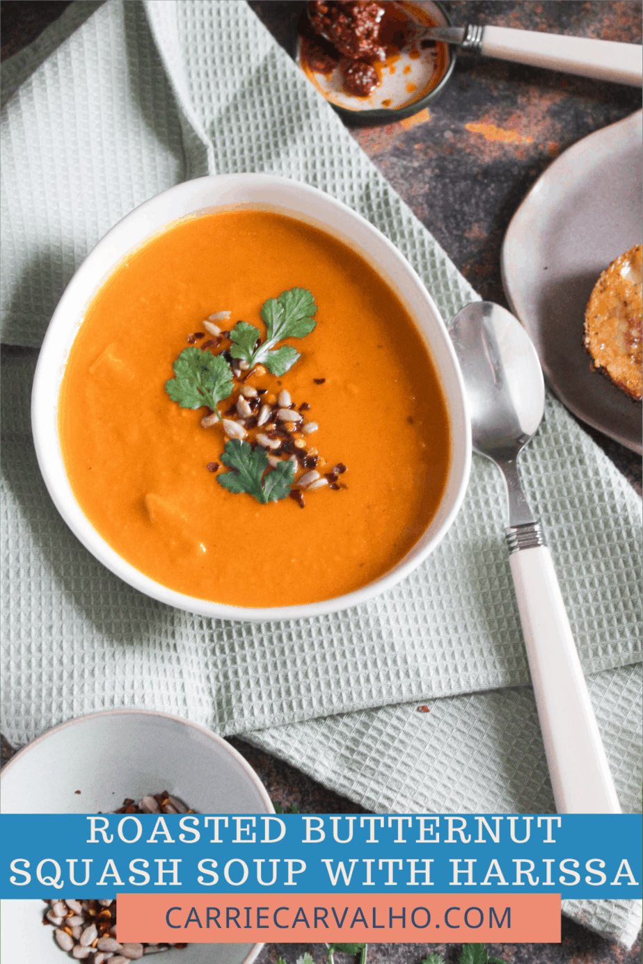 Roasted Butternut Squash and Harissa Soup