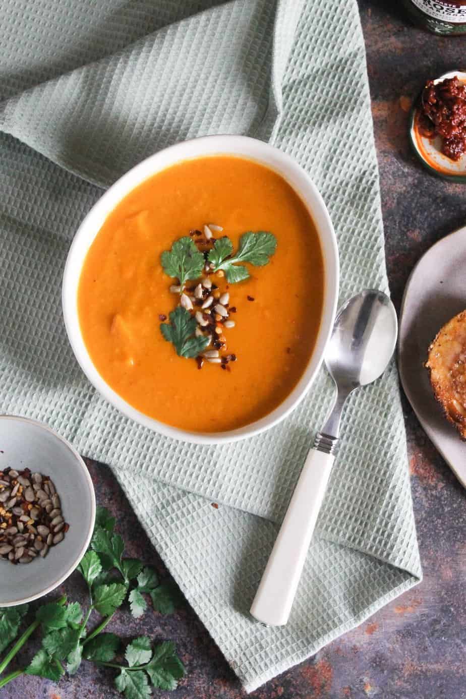 Roasted Butternut Squash and Harissa Soup