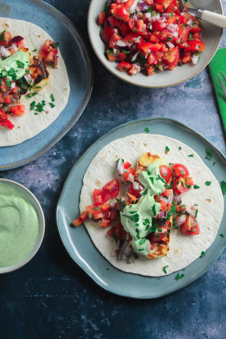 Halloumi Tacos with Avocado Ranch