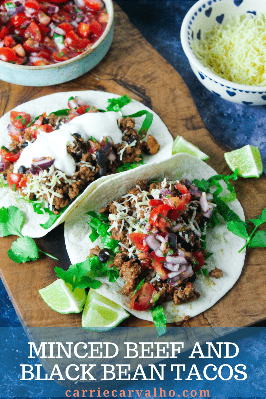 Minced Beef and Black Bean Tacos