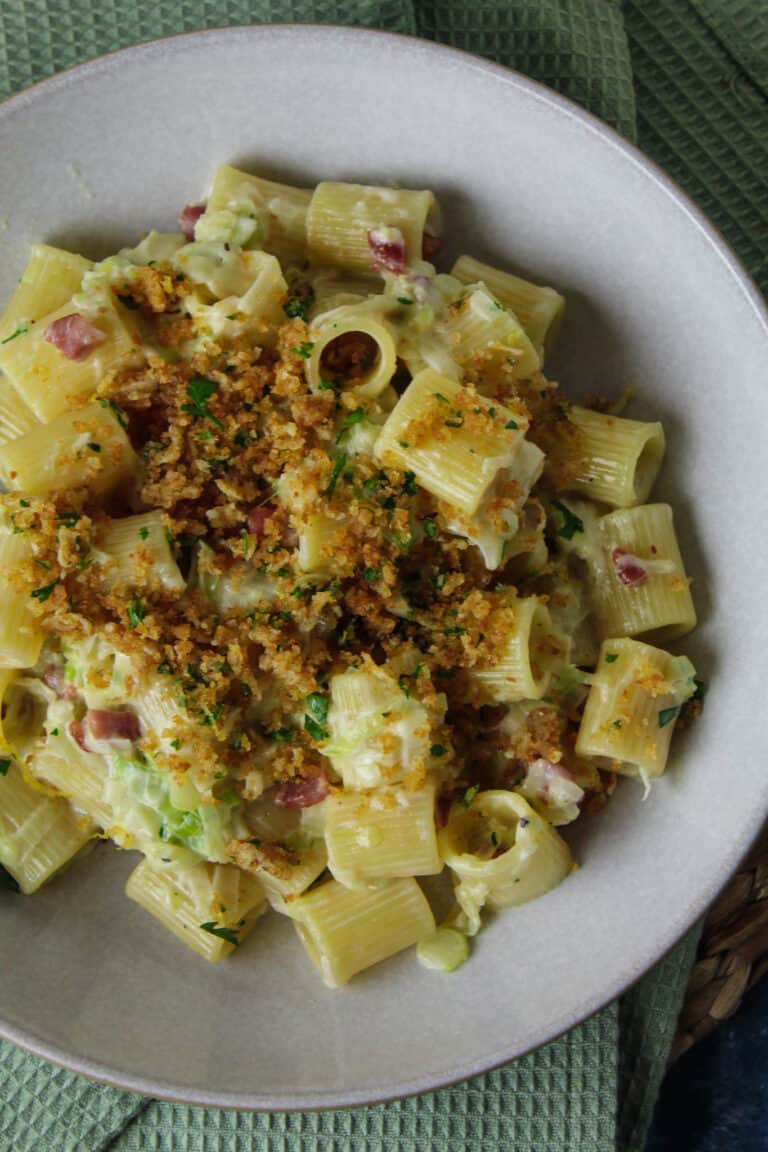 Creamy Leek and Pancetta Pasta