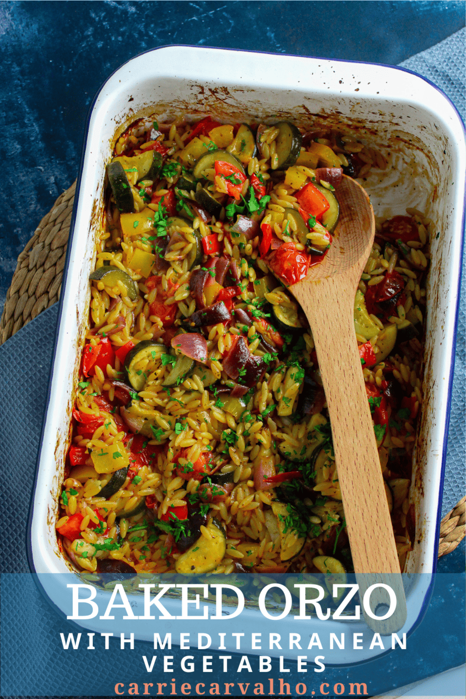 Baked Orzo with Roast Mediterranean Vegetables