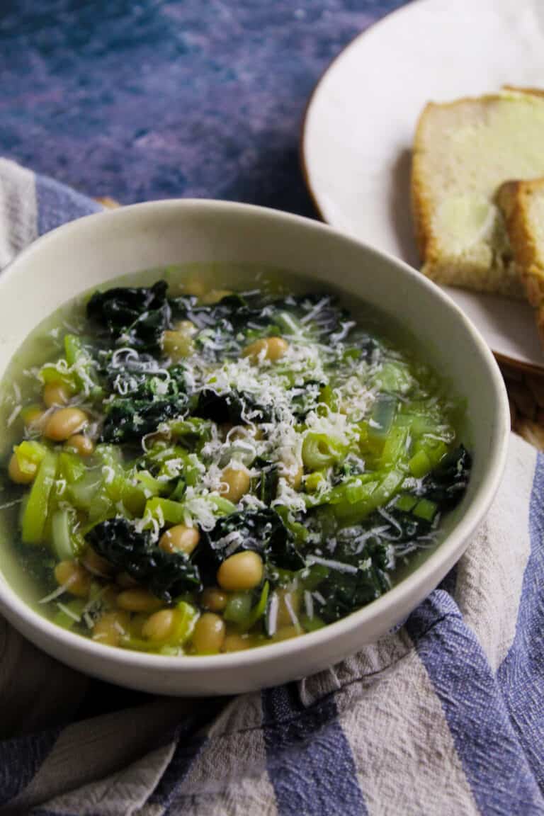 Leek and Kale Soup with White Beans