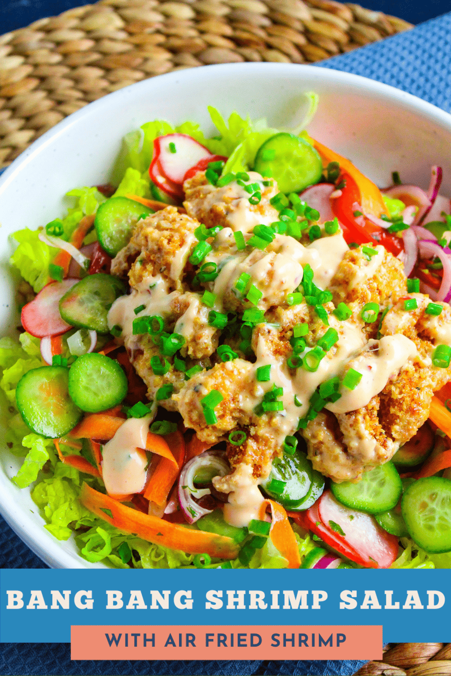 Air Fryer Bang Bang Shrimp Salad