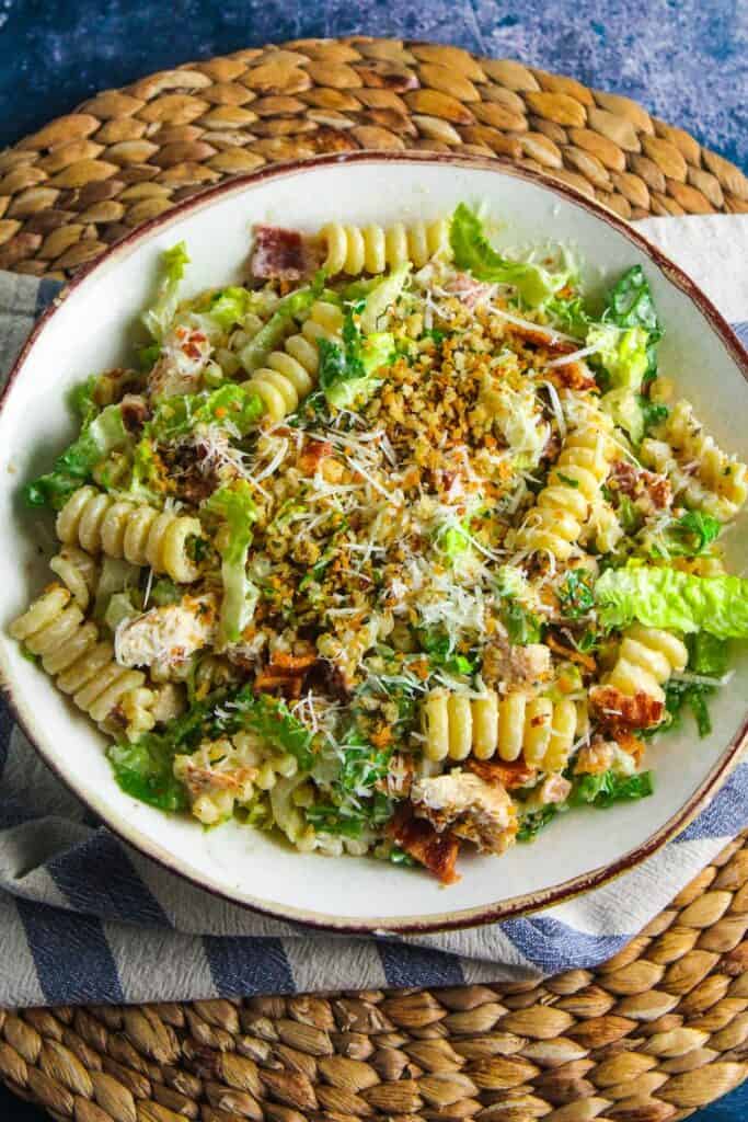 Chicken Bacon Caesar Pasta Salad