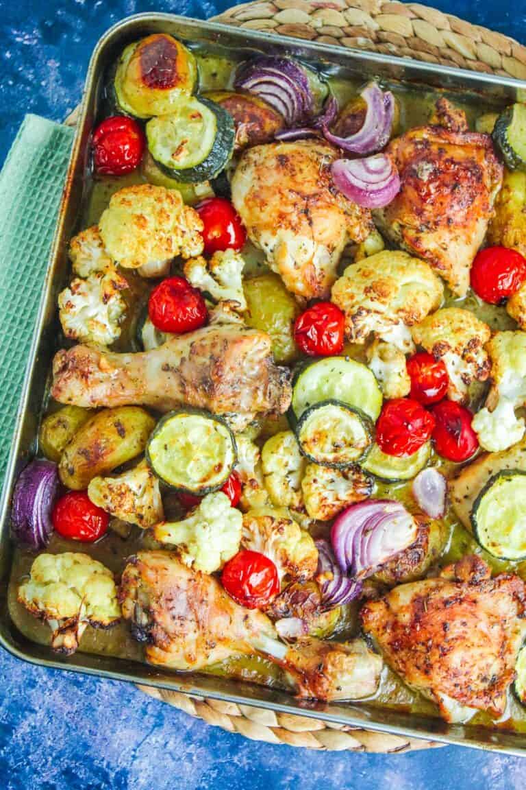 Chicken and Potato Traybake with Cauliflower