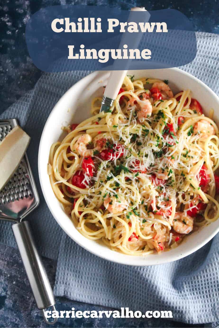 Chilli Prawn Linguine with White Wine (Ready in 20 Minutes)