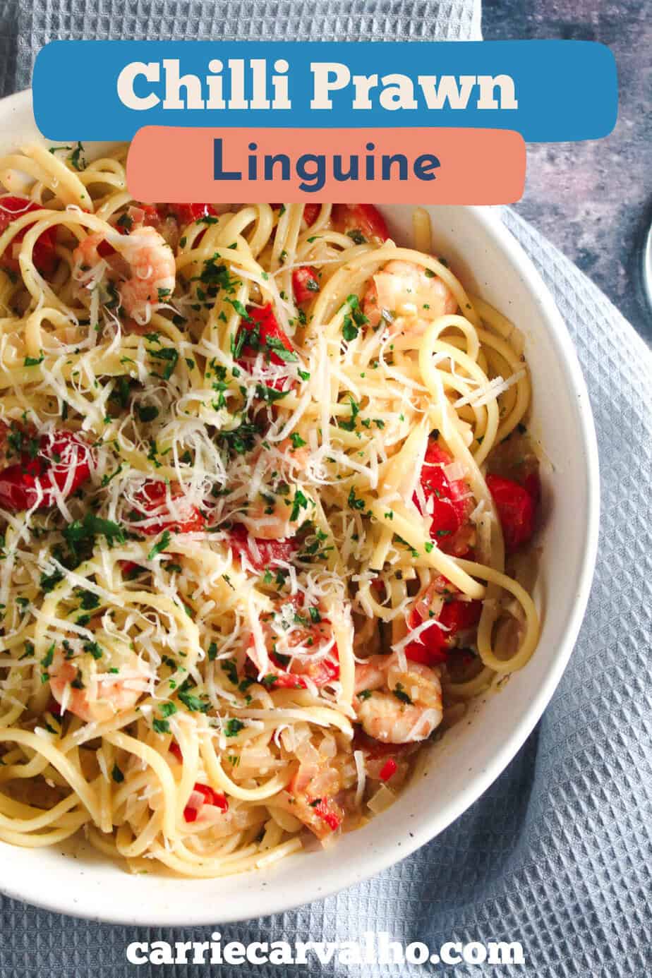 Chilli Prawn Linguine with White Wine (Ready in 20 Minutes)