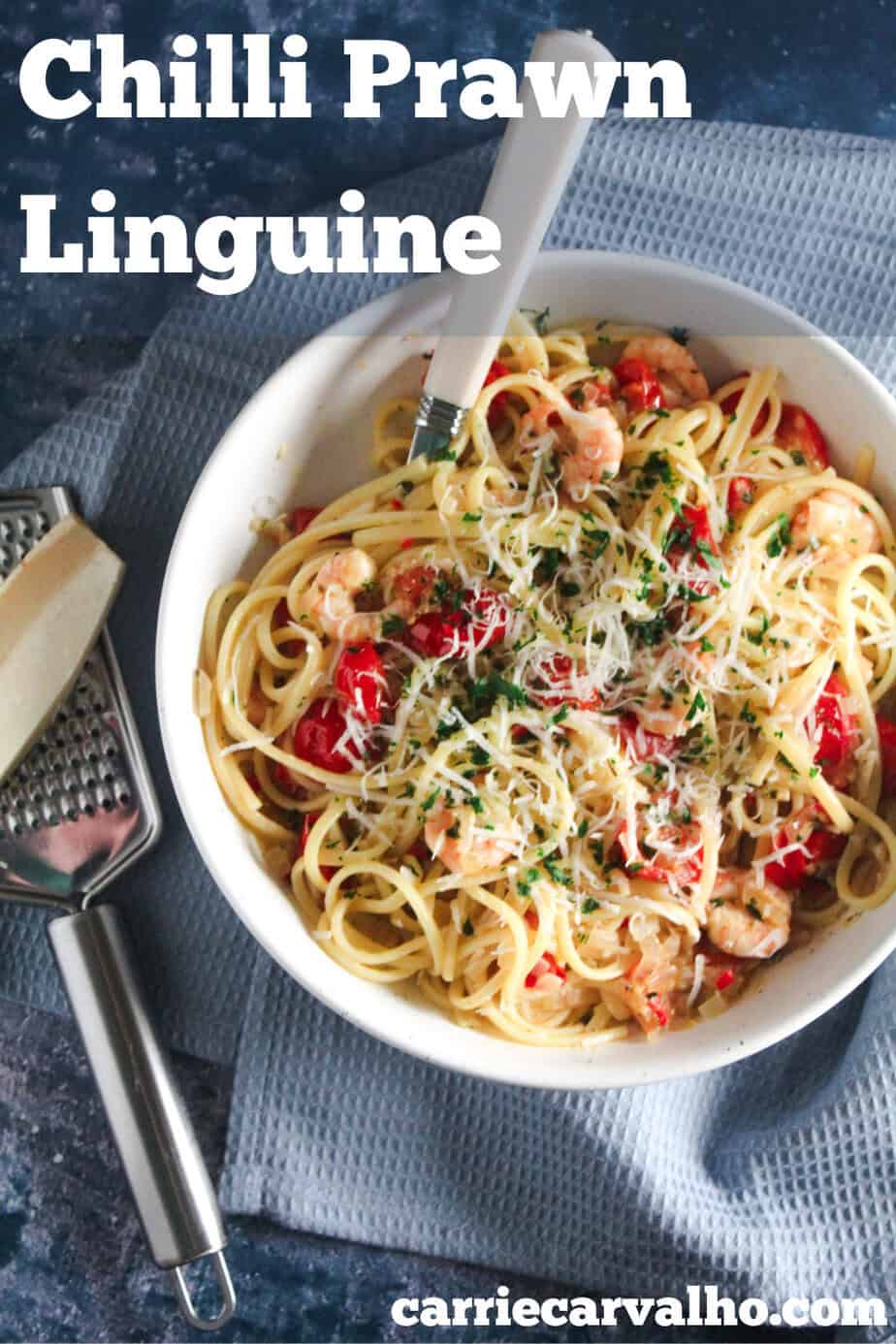 Chilli Prawn Linguine with White Wine (Ready in 20 Minutes)