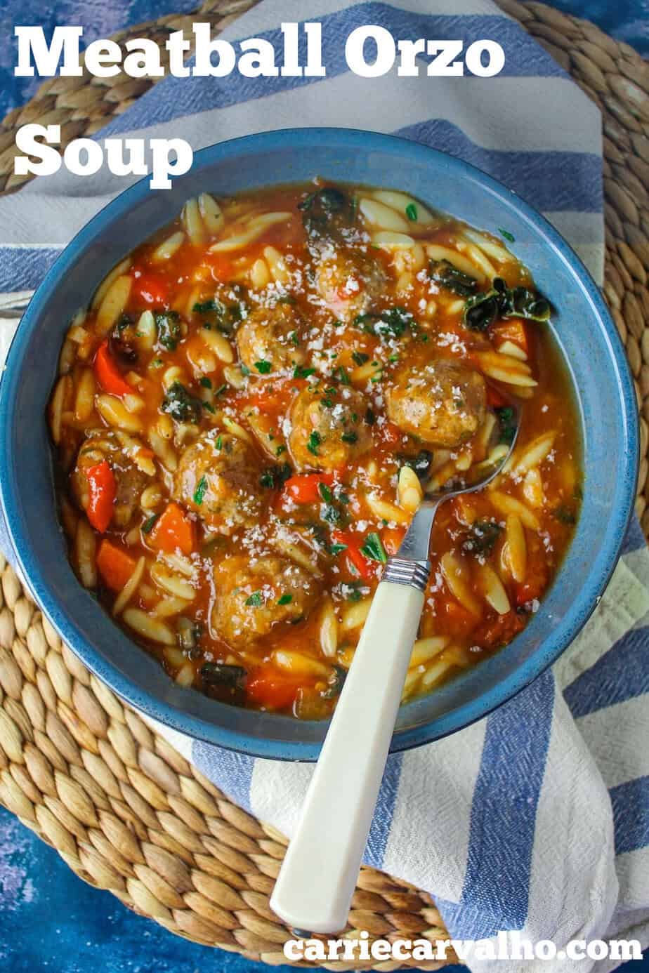 Italian Meatball and Orzo Soup
