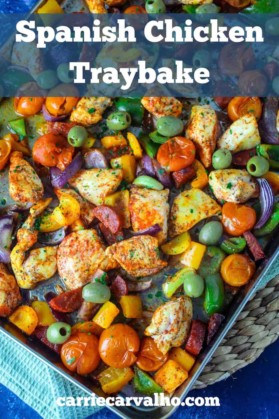 Spanish Chicken Traybake (Easy 30 Minute Dinner)