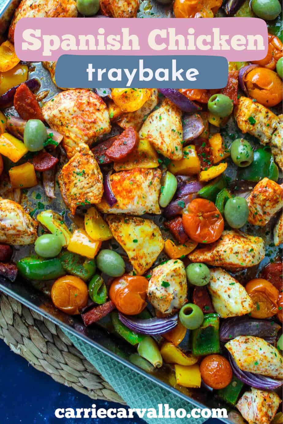 Spanish Chicken Traybake (Easy 30 Minute Dinner)