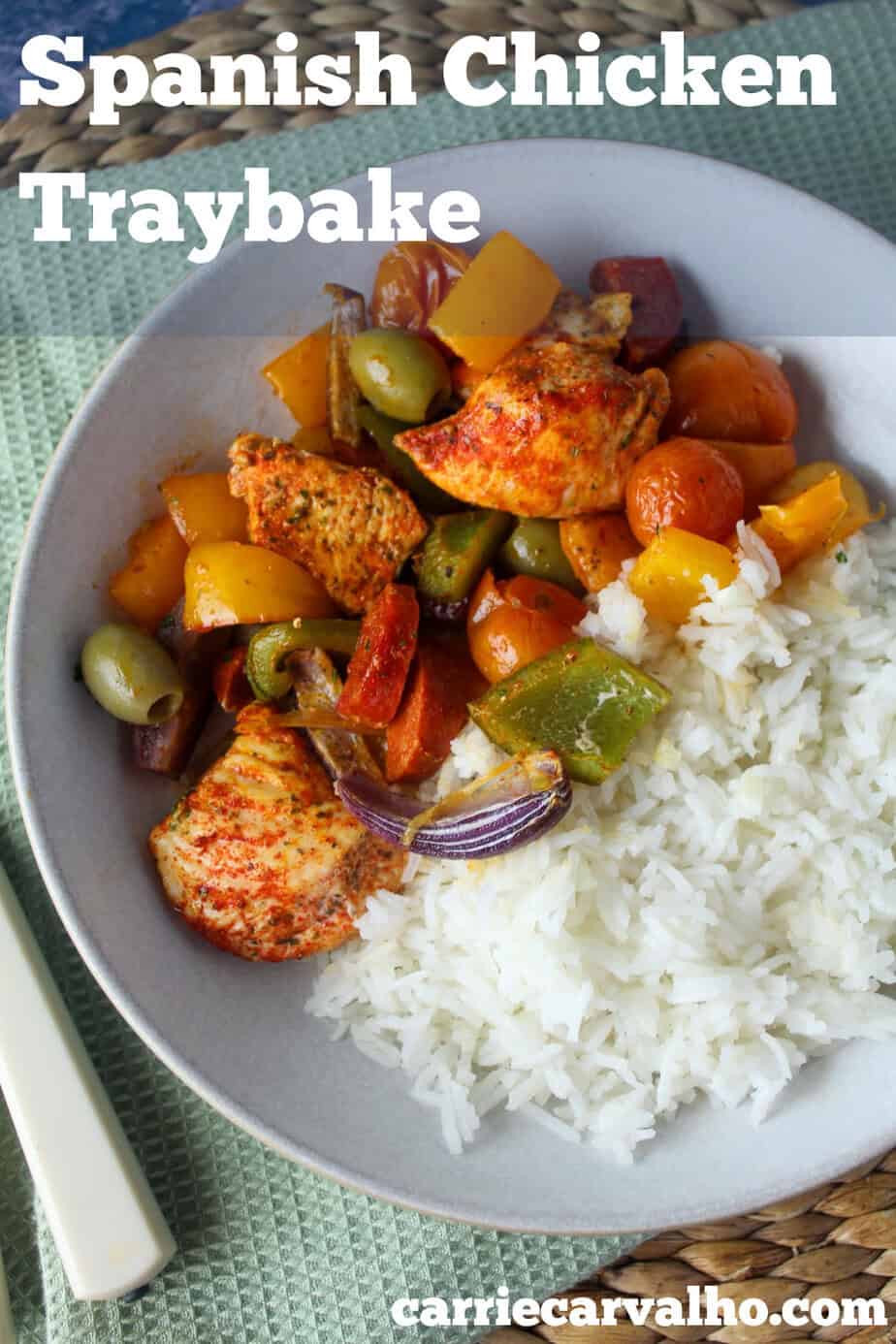 Spanish Chicken Traybake (Easy 30 Minute Dinner)