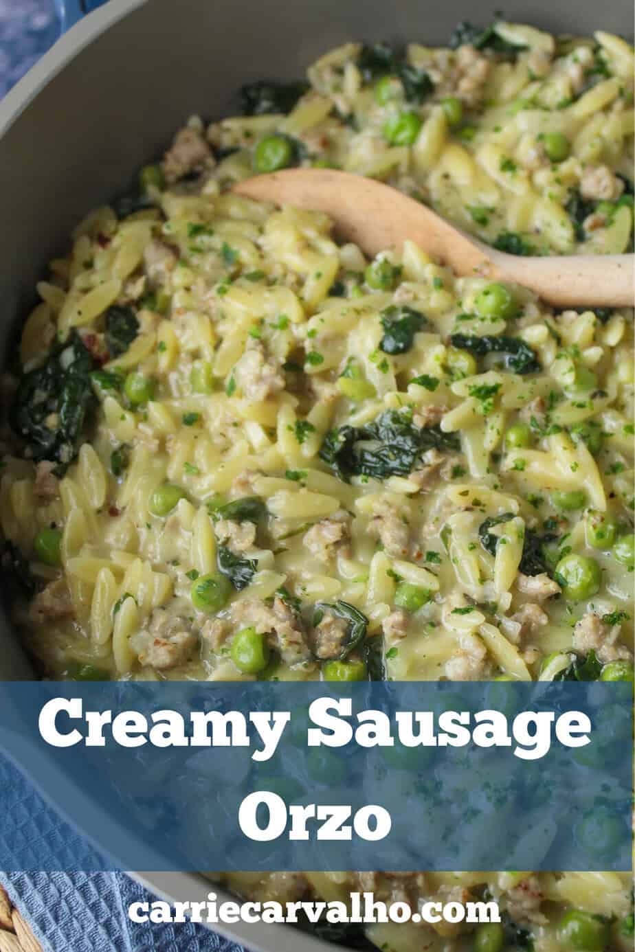 Creamy Sausage Orzo (One Pot)