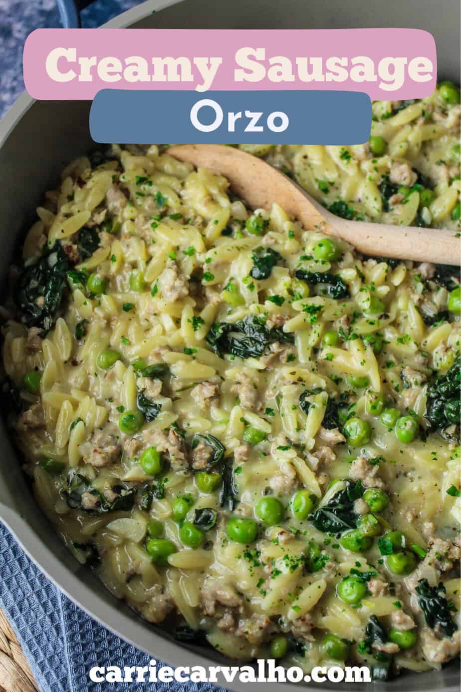 Creamy Sausage Orzo (One Pot)
