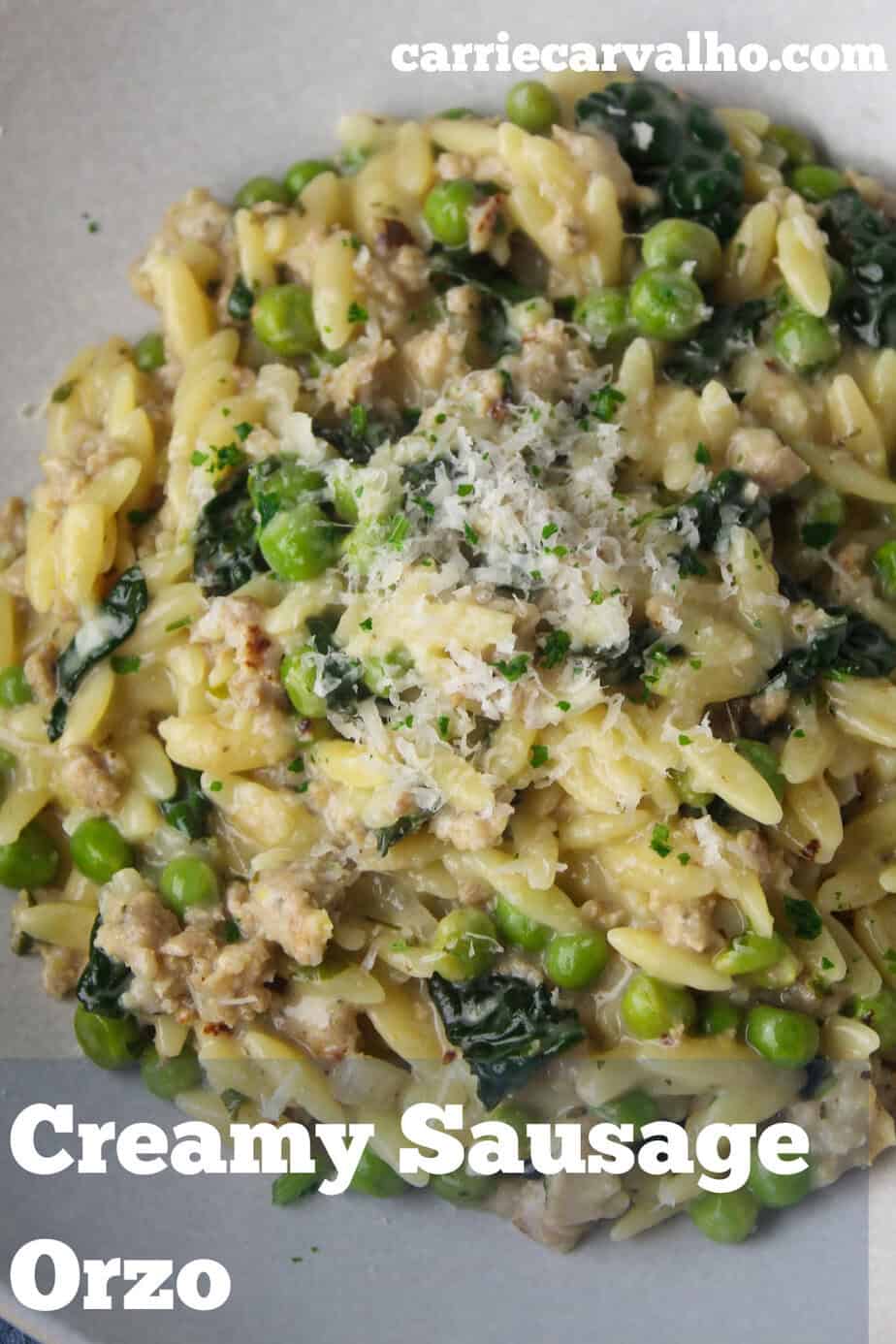 Creamy Sausage Orzo (One Pot)
