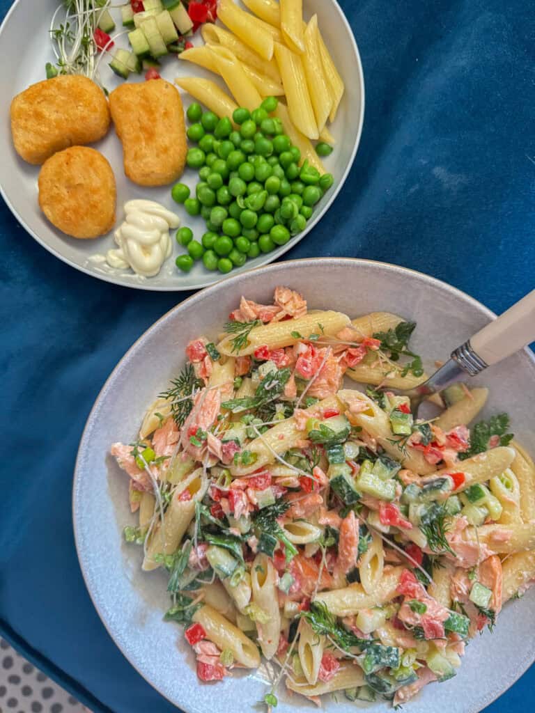 My Salmon Pasta Salad IRL