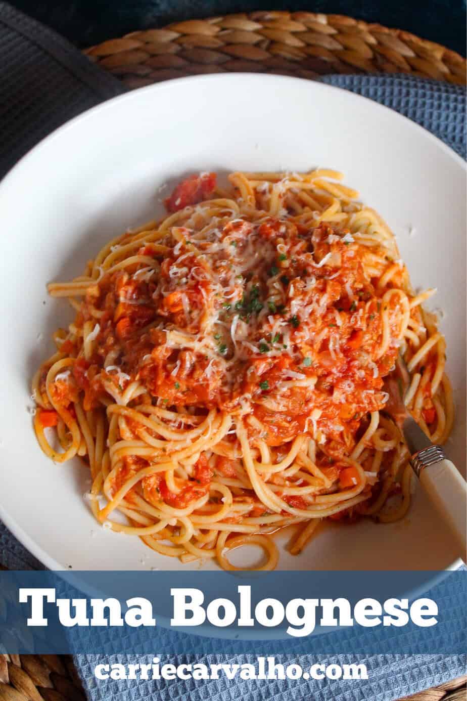 Tuna Bolognese (20 Minute Pasta)