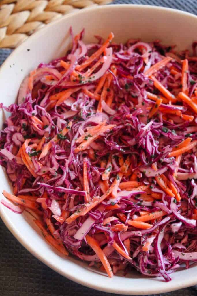easy slaw with citrus dressing